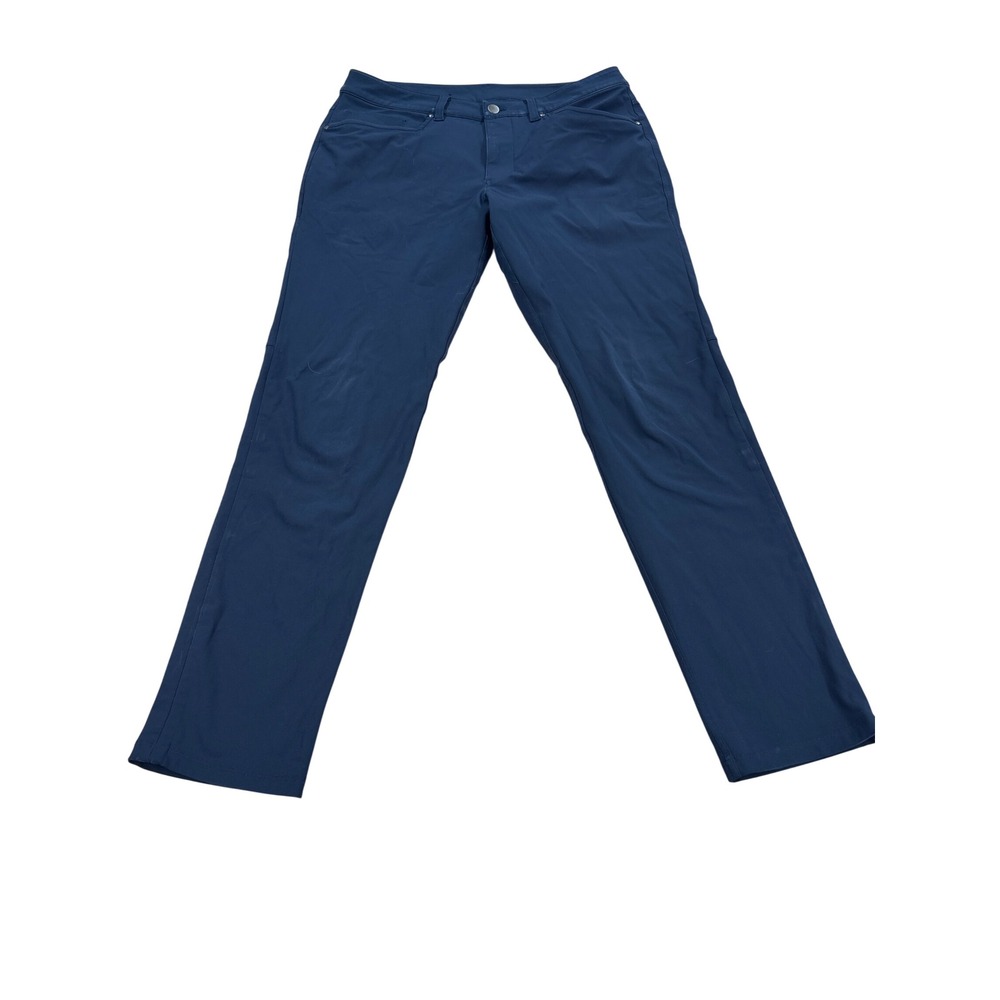 Lululemon ABC Pant Slim Straight Navy Blue Warpstreme 33x30 Mens Trousers